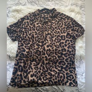Leopard men’s button down